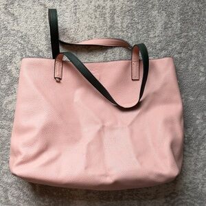 Justfab Pink Tote with Black Straps